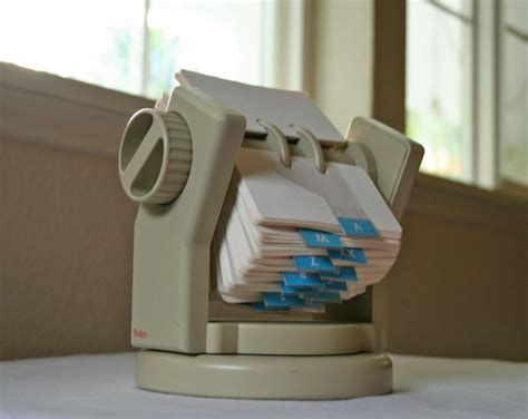 vintage bates rolodex rotary card file etsy