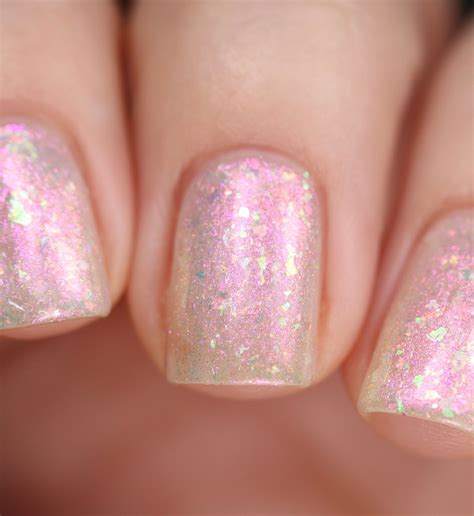 Iridescent Pink Nail Polish Sheer Color Shifting Flakies | Etsy