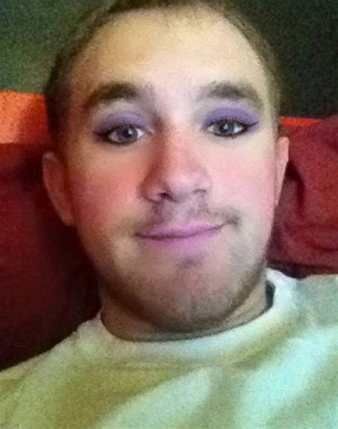 So I used that app to add makeup to my boyfriend, he is not as amused ...