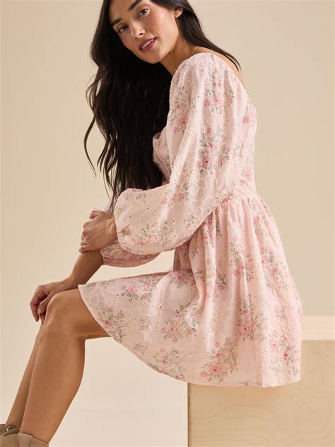 Tina Floral Mini Dress in Pink | Altar'd State