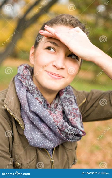 Portrait of Cute Young Brunette Making Goofy Smili Stock Image - Image ...