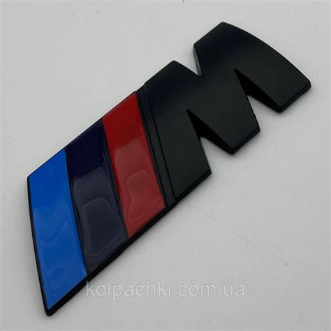 Эмблема (логотип) M Power BMW (БМВ) Шильдик наклейка 45 мм 15 мм черный ...