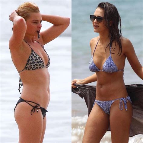 Bikini body : Margot Robbie vs Jessica Alba : CelebBattles