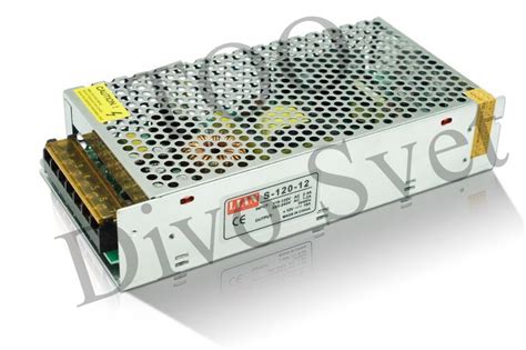 Блок питания 12V 10A 120W, открытый. Трансформатор 220В-12В, 120 Ватт ...