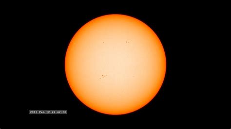 NASA SVS | Growing Sunspots - A Full Disk View: February 2011