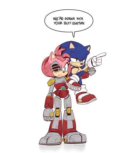 sonic the hedgehog, amy rose, and rusty rose (sonic and 1 more) drawn