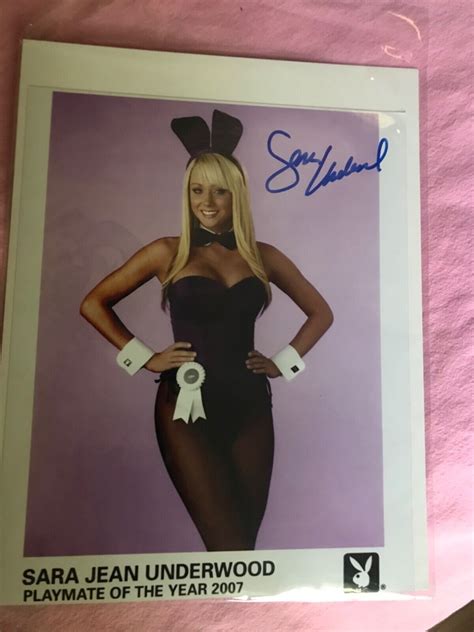 8 1/2 x 11 Sara Jean Underwood Playmate of the Year, 2007autographed