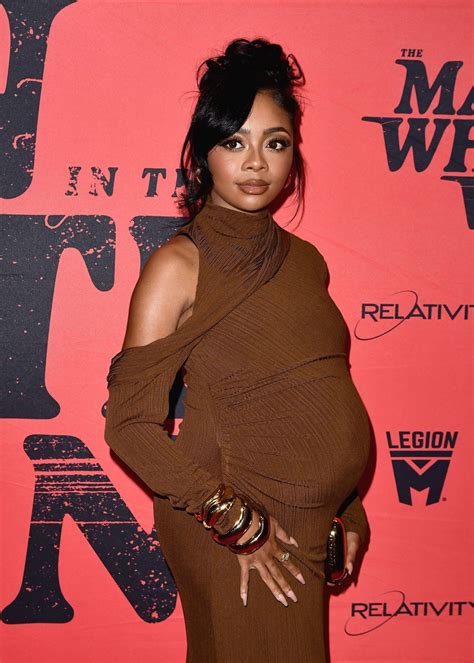 Pregnant SKAI JCAKSON at The Man In The White Van Premiere at Culver