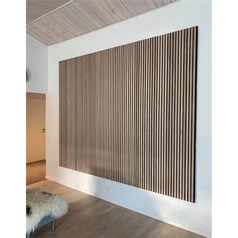 Board Slats Acoustic Panel Walls Decorative Timber Board Polyester