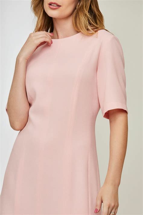 Vestido Rosa Claro Midi - Vestido Midi Crepe Verona Rosa Claro - Rubinella