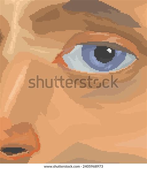Pixel Art Face Stock Illustration 2405968973 | Shutterstock