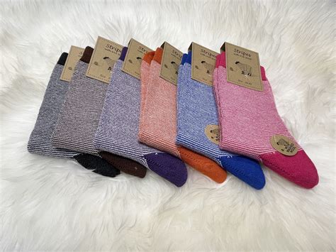 Coloured Striped Thin Wool Socks – Sheeprug