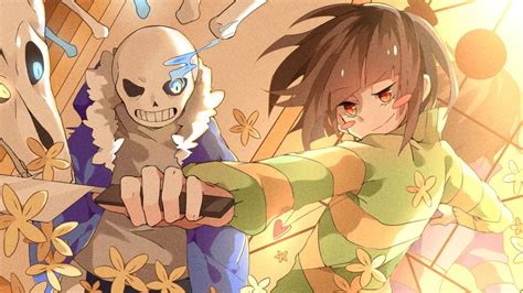 Обои на рабочий стол: Видеоигры, Undertale, Санс (Андертейл), Чара ...