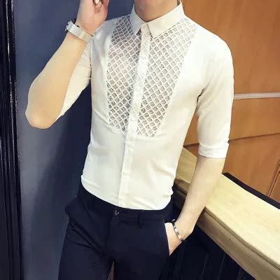 Мужская летняя рубашка с коротким рукавом, Chemise blenche Femme ...