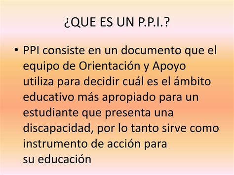 O Que Significa Ppi - Qué significa PPI en el ámbito educativo