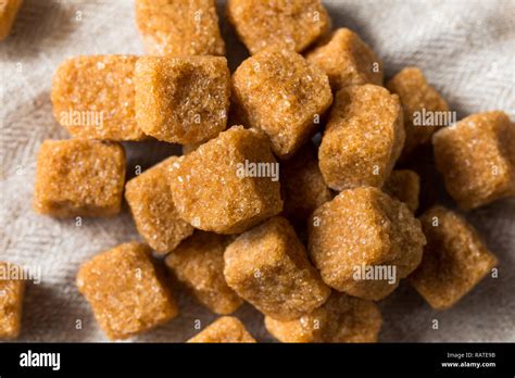 Raw Organic Brown Sugar Cubes Ready to Use Stock Photo - Alamy