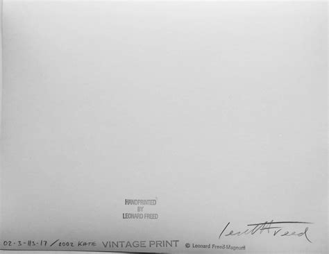 Leonard Freed - Kate #11, Vintage Gelatin Silver Photograph of Nude in