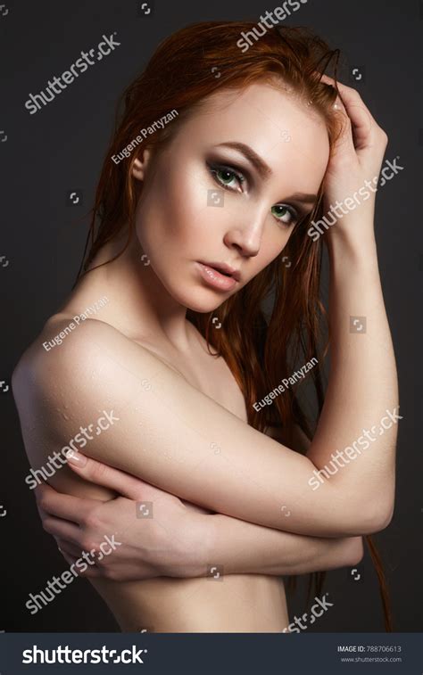 Sexy Beautiful Young Woman Wet Hairbeauty Stock Photo 788706613