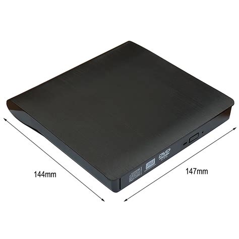Тонкий внешний привод DVD RW CD, USB 3,0, записывающее устройство ...