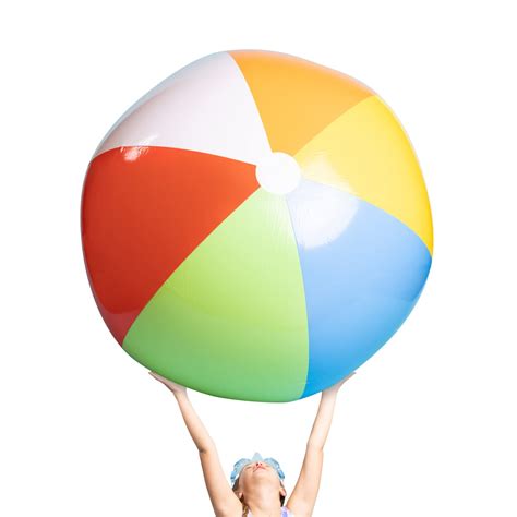 Buy Top Race 5' Large Beach Balls - Giant Rainbow Color, Oversized Blow