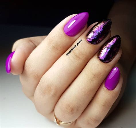 Фиолетовый маникюр гель-лаком: коллекция фото | Purple nails, Nail art ...