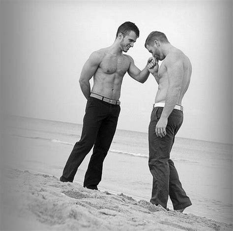 He asked and I said yes. (not sure why they need to be shirtless ...