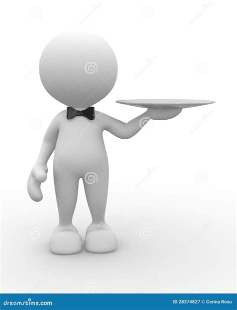 Cameriere illustrazione di stock. Illustrazione di illustrazione - 28374827