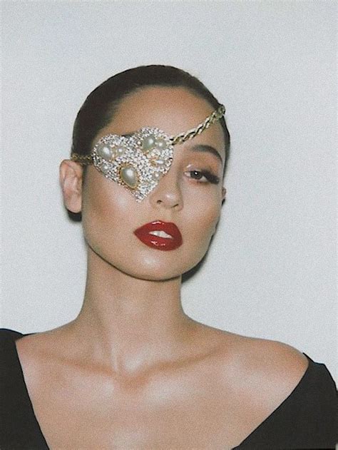 Pin by sara on ppl ref | Face jewellery, Rhinestone makeup, Edgy bridal
