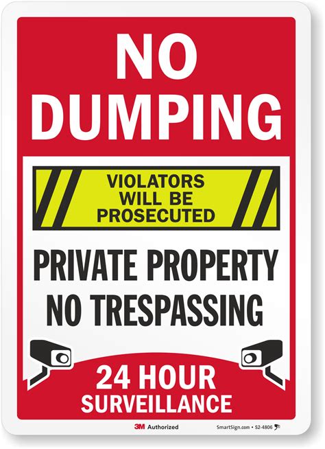 No Dumping Signs And Labels | Free shipping for $19.95+ orders