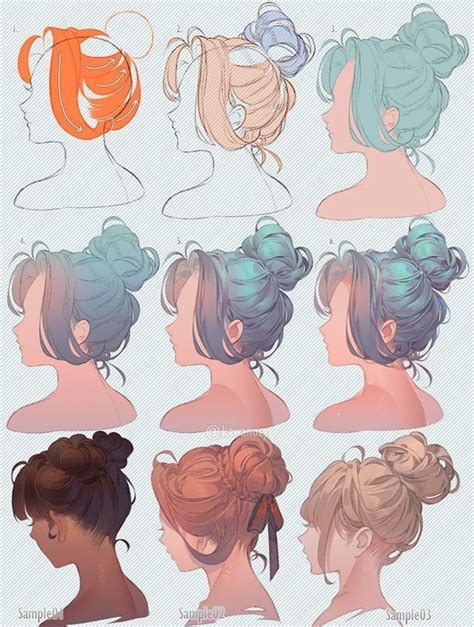 Рисунки причесок арт (22 фото)