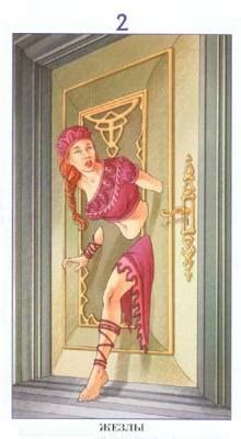 2 Жезлов Таро значение (2 Посохов), в раскладах, сочетание карт