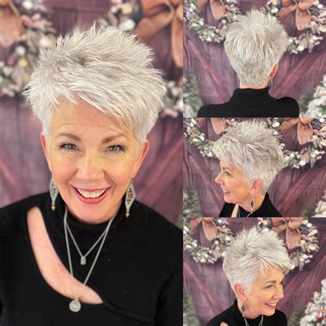 Short Silver Hair, Funky Short Hair, Short Hair Pixie Cuts, Pixie