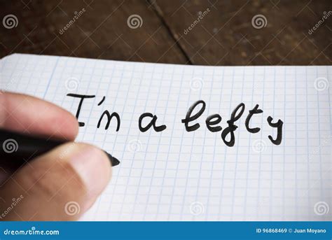 left handed man handwriting  text    lefty stock image image