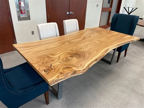 Live Edge Siberian Elm Dining Table 371 - KC Custom Hardwoods