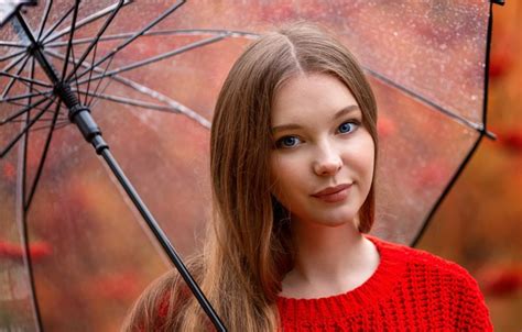 Wallpaper Girl, umbrella, Christina Vostruhina, Anna Shuvalova for ...