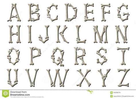 Bone Font Alphabet Letters | Fonts alphabet, Alphabet images, Lettering ...