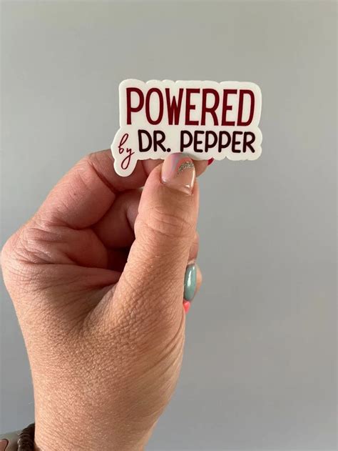 Dr. Pepper Lover, Powered by Dr. Pepper, Soda Sticker, Dr. Pepper ...