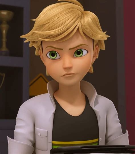 Blonde Hair Cartoon Character with Green Eyes