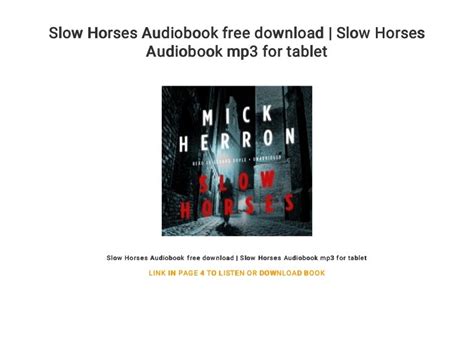 Slow Horses Audiobook free download | Slow Horses Audiobook mp3 for t…