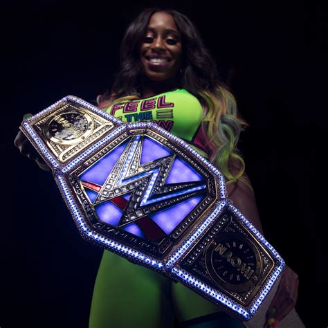 Naomi Shows Off The Glowing SmackDown Women's Championship - WWE.com