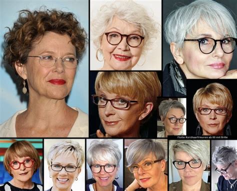 Flotte Kurzhaarfrisuren ab 60 mit Brille **Neueste Ideen – Frisuren