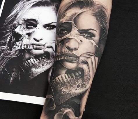 Skull girl tattoo by Chris Showstoppr | Post 30351