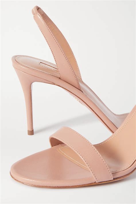 AQUAZZURA So Nude 105 Pvc Slingback Sandals | Editorialist