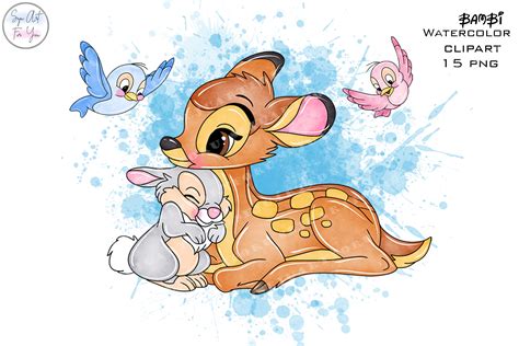 Bambi Clipart Bambi Png Watercolor Bambi Clipart Thumper - Etsy Australia