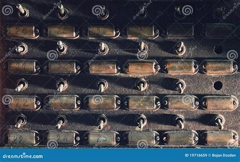 Old control panel stock image. Image of numbers, retro - 19716659