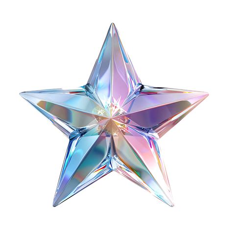 Shiny crystal star on isolated transparent background 43558511 PNG