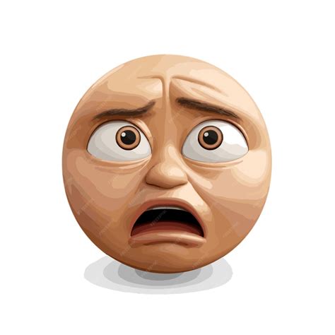 Premium Vector | Pleading face emoji vector on a white background