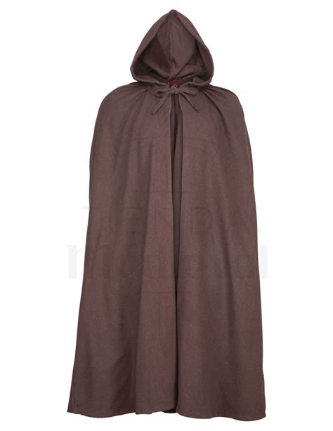 Basic medieval cape with hood, brown and black ⚔️ Medieval Shop