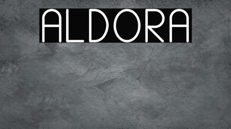 ALDORA Font - FFonts.net