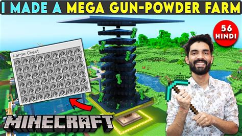 MINECRAFT MEGA GUNPOWDER/CREEPER FARM - MINECRAFT SURVIVAL GAMEPLAY IN ...